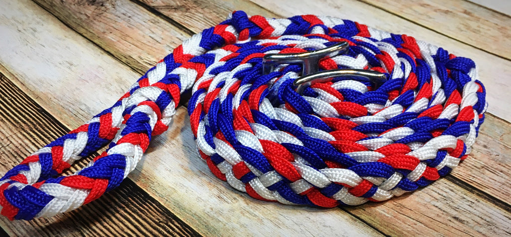 Red, White, and Blue Nylon Barrel Reins