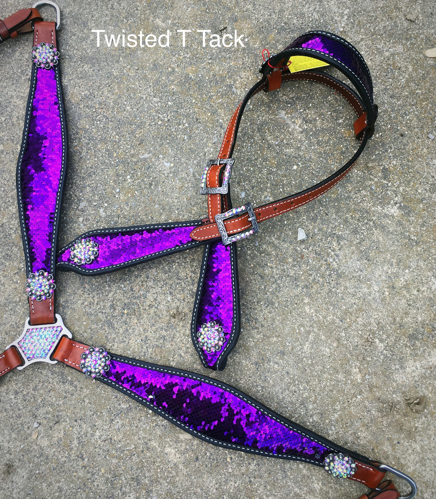 Purple Flipz Sequin Tack Set