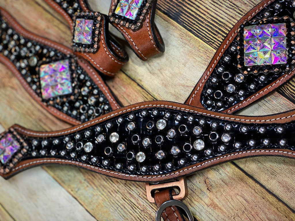 Black Bling Tack Set